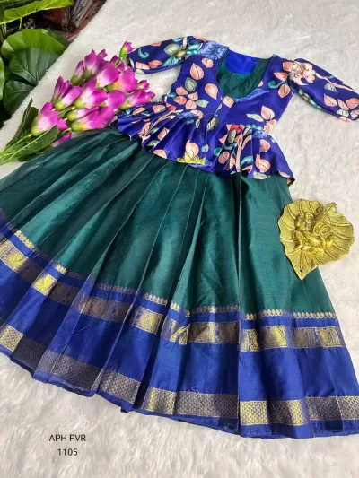kalamkari design jacket with  heavy lace  attached Gown